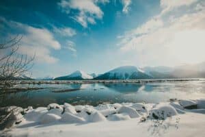 Fly fishing in Alaska Mountains